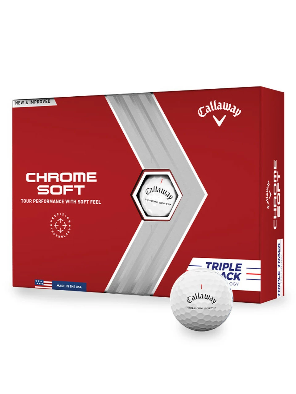 Callaway Chrome Soft Triple Track Golf Balls - 1 Dozen 2022 1 Callaway Chrome Soft Triple Track Golf Balls - 1 Dozen 2022
