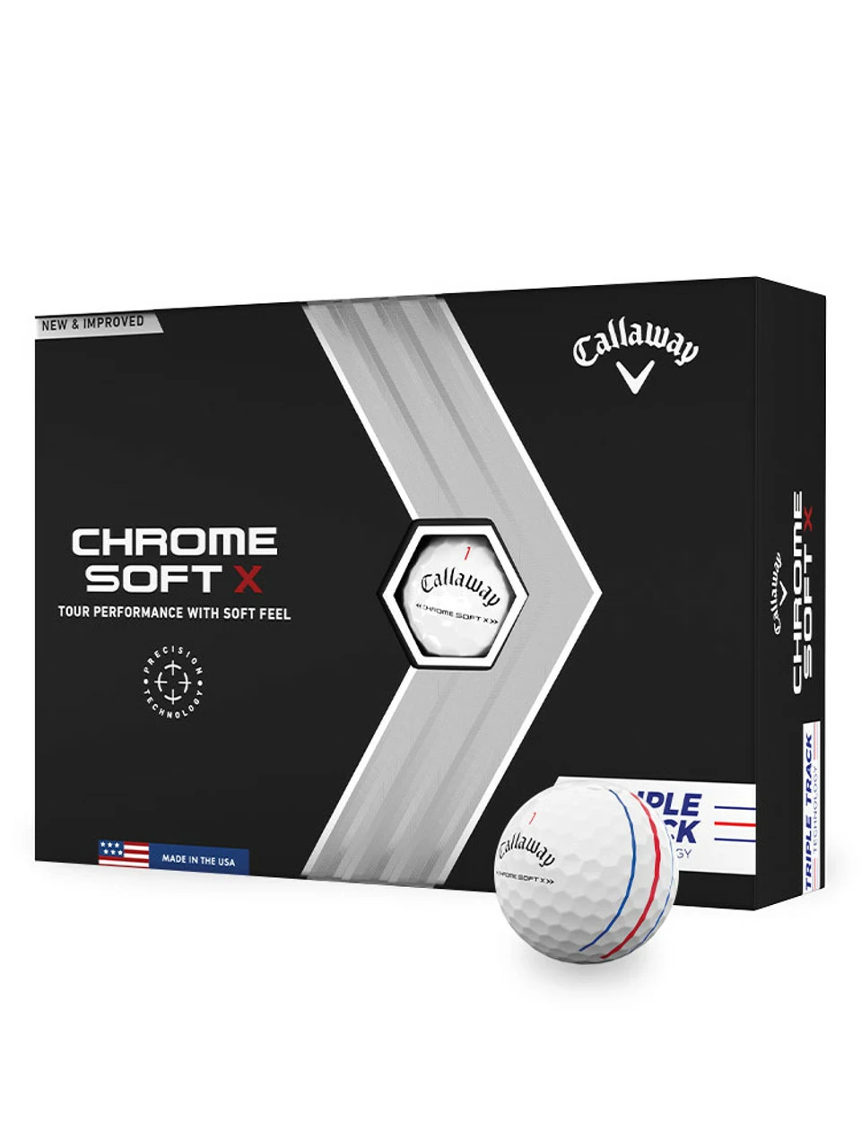 Callaway Chrome Soft X Triple Track Golf Balls - 1 Dozen 2022 1 Callaway Chrome Soft X Triple Track Golf Balls - 1 Dozen 2022